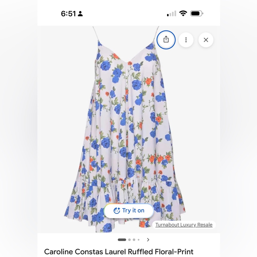 Caroline Constas Laurel Ruffled Floral-Print Cotton-blend Mini Dress - Picture 3 of 10